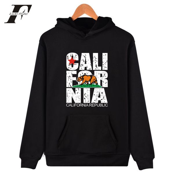 

california hooded hoodies men sweatshirt winter fashion usa california flag hoodies men plus size 4xl casual clothe, Black