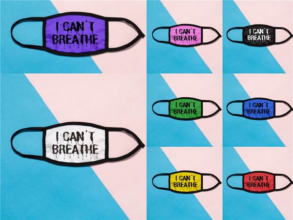 

i can't breathe mask adults ice silk black lives matter george floyd usa flag washable reusable face mask wholesale jj503 #791