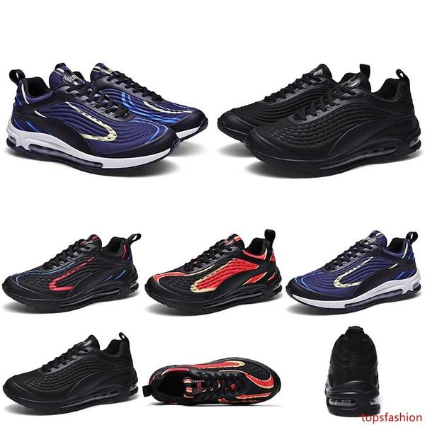 

fashion designer mens cushions running shoes mens trainers triple black red navy blue red tennis jogging walking sports sneakers size 7-13