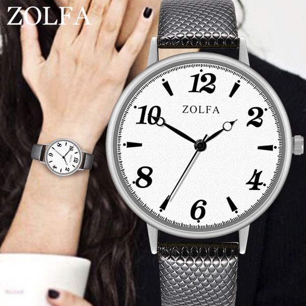 

fashion leisure creative woman watch clock leather casual analog quartz wrist watch business watches 2019 new cc, Slivery;brown