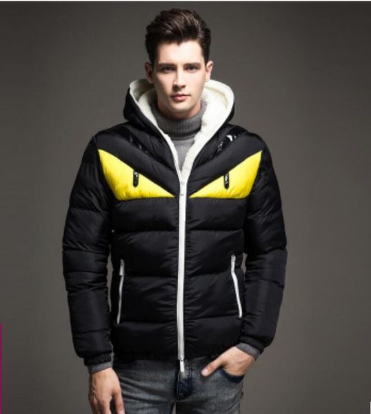 

wholesale- fashion winter coat men down jacket 2015 new little monster thicken warm male jacket winter men down & parkas, Black;brown