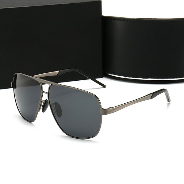 

new selling brand designer luxury fashion sunglasses rectangular metal frame men and women trend glasses anti-ultraviolet designaw3, White;black