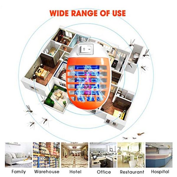 

electronic mosquito uv insect repellent lamp killer lamp bug insect trap killer zapper eu plug anti mosquito home accessory