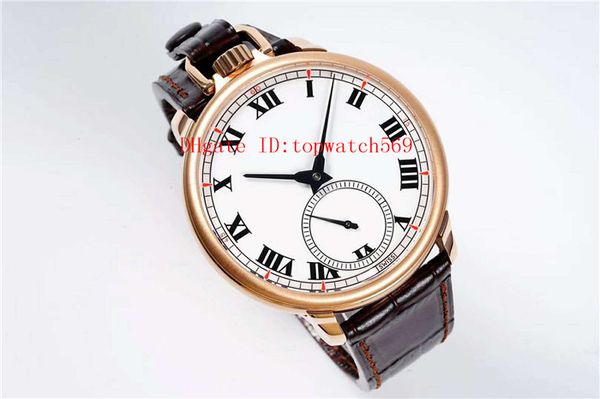 

l.u.c 161923-1001 men watch pocket watch swiss luc hand-winding mechanical sapphire rose gold 316l stainless steel italy leather strap, Slivery;brown