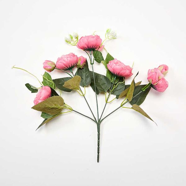 

1 bouquet european artificial flowers rose silk fake flower fresh for diy home garden wedding decoration