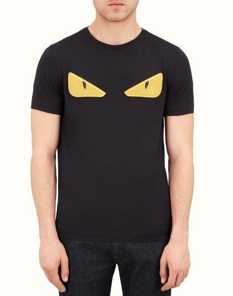 

spring summer brand designers cotton polos t-shirts fashion novelty eyes print t shirt mens clothing brand streetwear hip hop tshirt, Black;brown