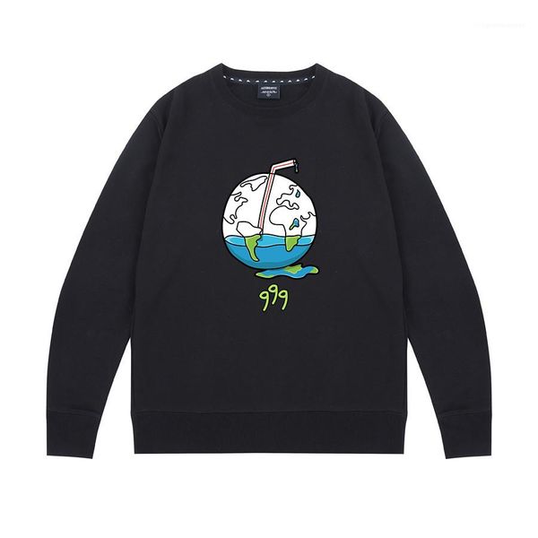 

patten hoodies men women spring autumn loose crew neck long sleeve casual sweater juice wrld earth, Black