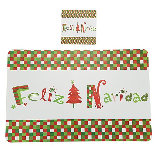 

abla 12pcs/set christmas tableware placemats xmas party supplies (letters