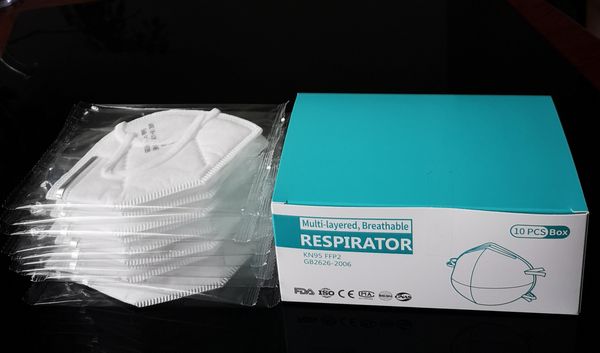 

in stock kn95 face masks pm2.5 breathing safety mask 10pcs in a box anti dust protective masks 500pcs