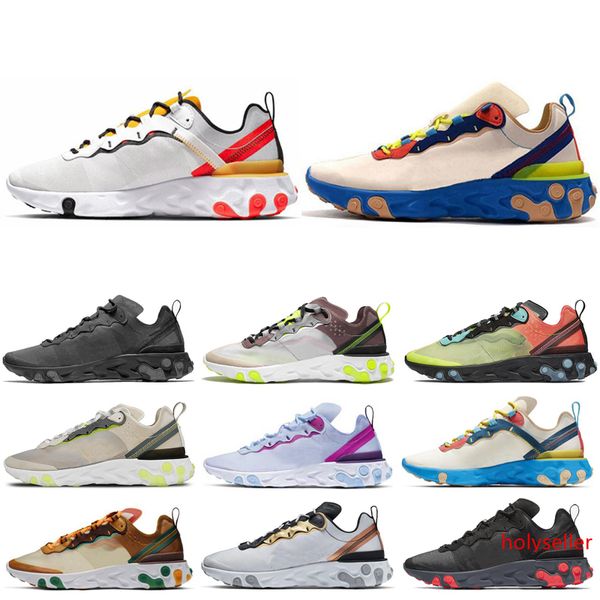 

react element 55 87 undercover running shoes for men women tour yellow bright blue metallic gold mens womens fashion sneakers