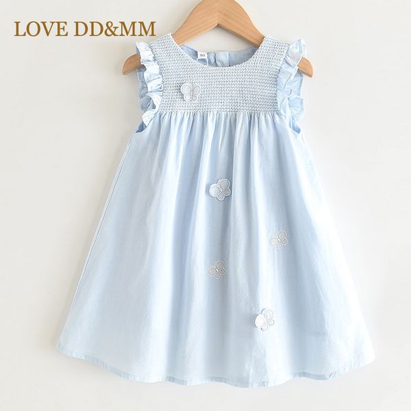 

love dd&mm girls dresses summer 2020 new style girl clothing sweet three-dimensional butterfly lace round neck dress, Red;yellow