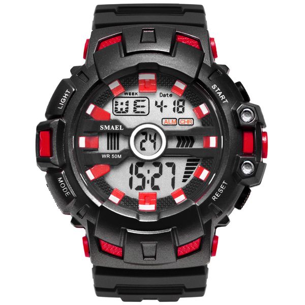 Pulseira led digital waches relógio de luxo masculino relógios militares alarme relogio montre1532b relógios masculinos esporte à prova d317o