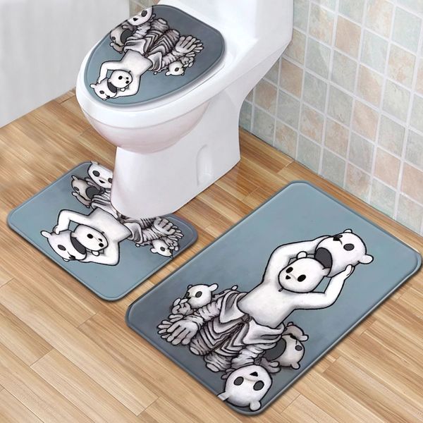 

124philosophy implies three piece bathroom floor mat toilet carpet toilet mat set doormat bathroom antiskid mat available
