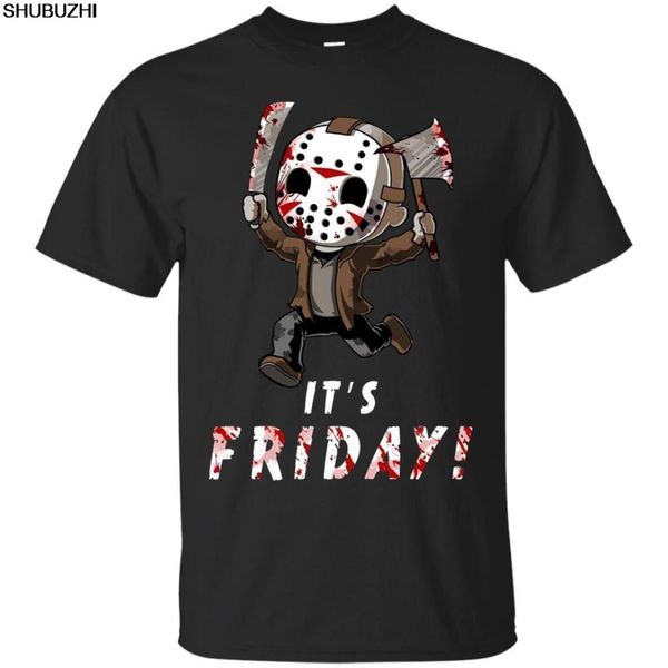 

jason voorhees t-shirt it's friday t-shirt friday the 13th horror movie s-3xl t shirt men funny tee shirts short sleeve sbz1158, White;black