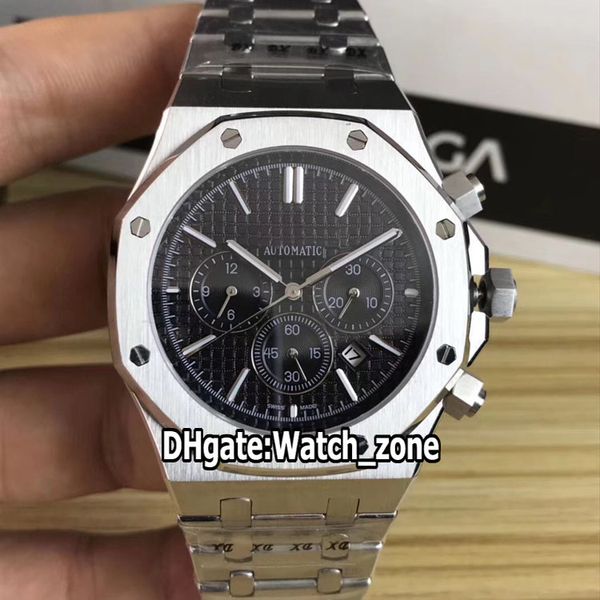 

new royal 26320st.oo.1220st.01 automatic black texture dial mens watch sapphire stainless steel bracelet sport watches watch_zone 6 color, Slivery;brown