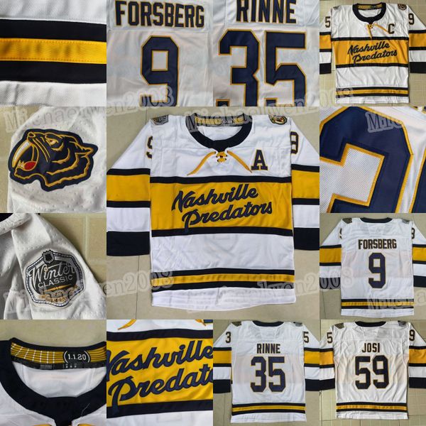 

nashville predators 2020 winter classic jersey roman josi filip forsberg pekka rinne matt duchene ryan ellis ryan johansen hockey jerseys, Black;red