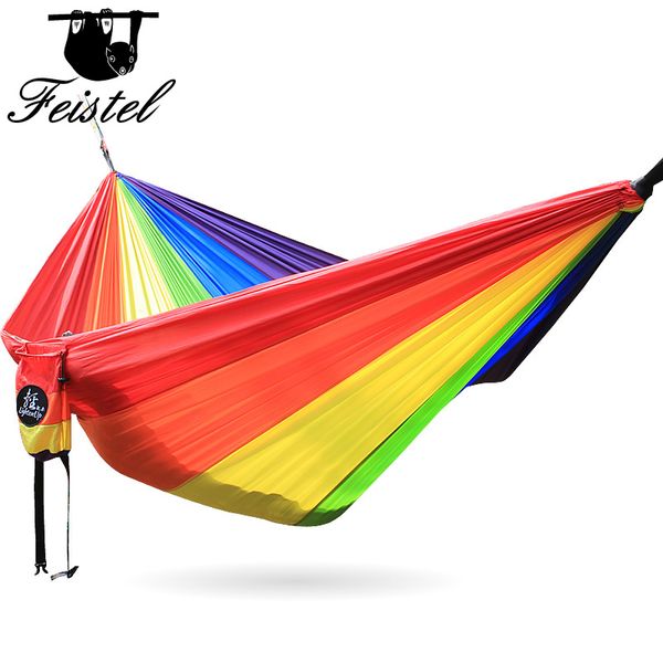 

red orange yellow green blue purple 6 color rainbow nylon hammock