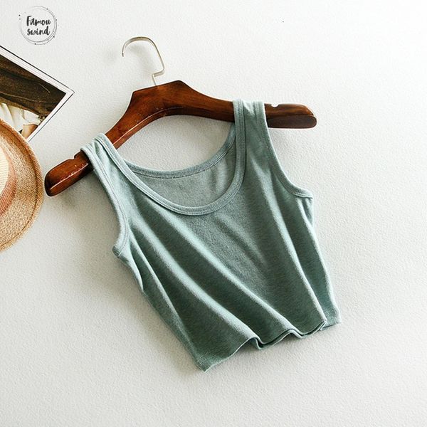 

2019 тонкий рендер short top рукавов u tank tops solid black white crop tops vest croptops tube top 8 цвет