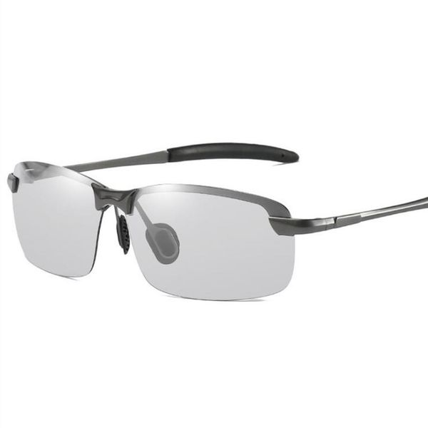 

missky men sunglasses polarized driving change color day night vision driving sunglasses for male, White;black