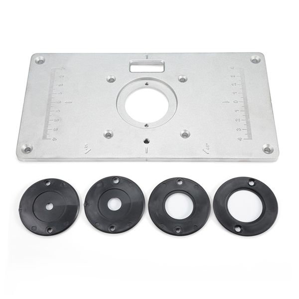 

aluminum alloy router table insert plate woodworking trimming machine flip board kit