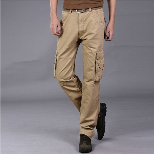 

city tactical cargo pants men swat combat army trousers male casual many pockets stretch cotton pants, Black