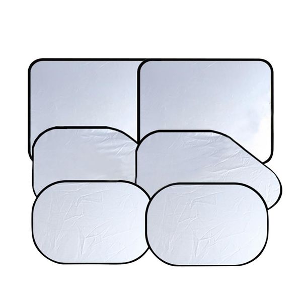 

6pcs/set sliver coated foldable front side rear car windshield sunshade protector heat insulation protector
