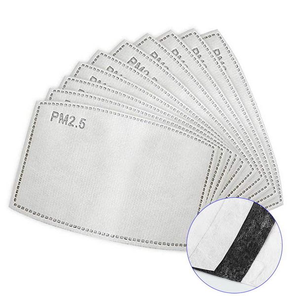 

100pcs pm 2.5 filter paper child/breathable anti haze mouth mask anti dust mouth cover outdoor work masks replacement