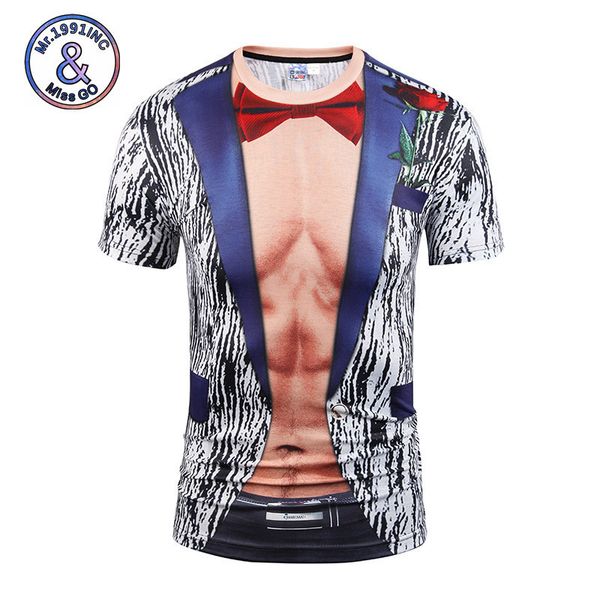 

mens designer 3 dstereo short t muscle male fake two short sleeve nightclub t-shirt, White;black