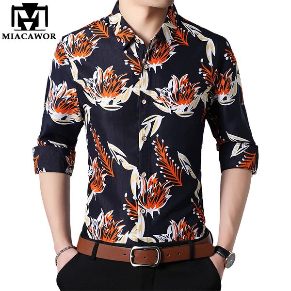 

2019 new men shirt european design print streetwear slim fit long sleeve casual shirt men 5xl 6xl camisa masculina c425, White;black