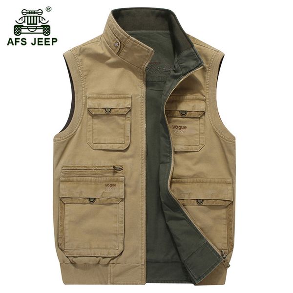 

afs 2017 super large size m-8xl men's autumn 100% pure cotton army vest jacket man spring casual brand waistcoat vests coat, Black;white