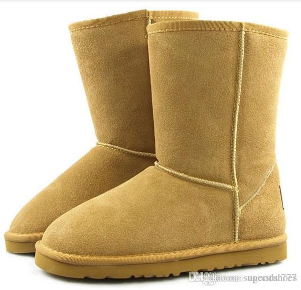 

2018 classic gooses winter women popular australia genuine leather boots fashion women snow boots us5-us10 #8 #, Black