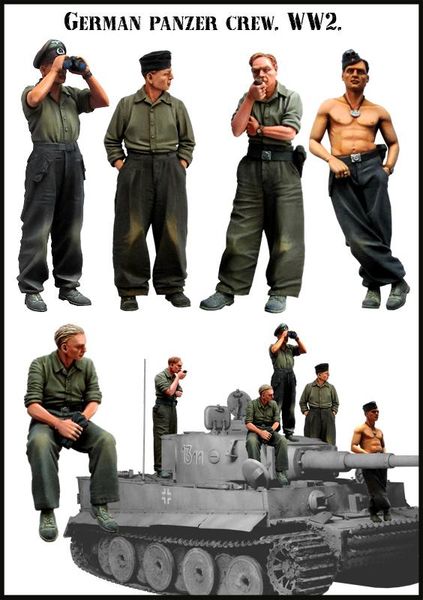 

1:35 german soldiers in world war ii tanks