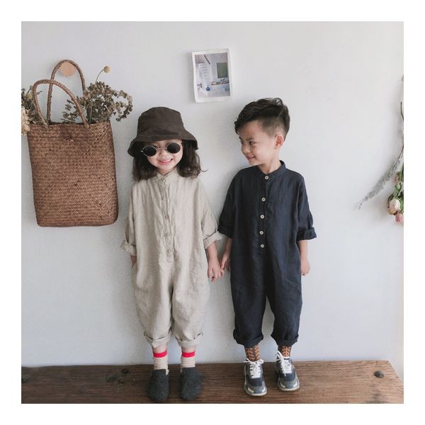

baby kids designer clothes romper spring long sleeve solid color jumpsuits clothes 100% cotton girl kid jumpsuit 0-2t, Blue
