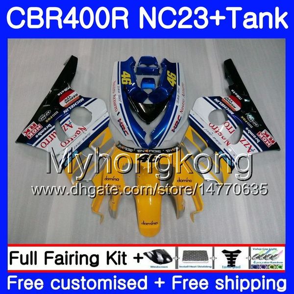 

tank for honda cbr400 rr nc23 cbr400rr 88 89 90 91 92 93 266hm 4 nc29 cbr 400 rr 400rr yellow white 1988 1989 1990 1991 1992 1993 fairing