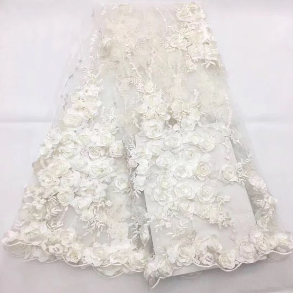 

nigerian lace fabric 2018 lace 3d fabric wedding white african with sequins nigerian french kcd990, Pink;blue