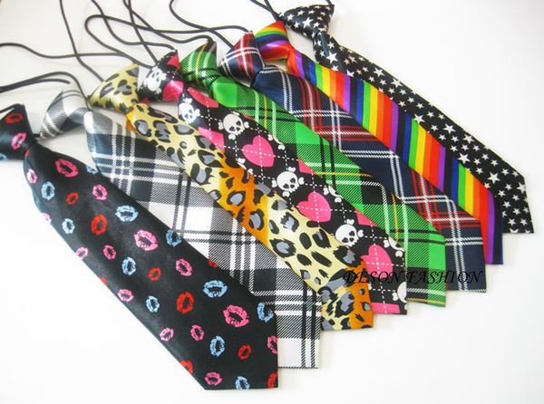 

2019 new boys printed necktie children neckwear school boy neck tie, Black;gray