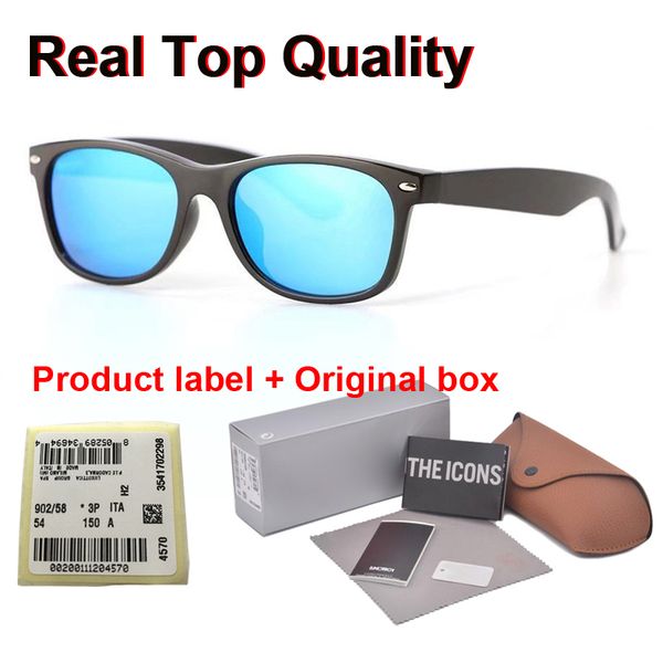

new arrival brand designer sunglasses for men women mirror glass lens fashion plank frame metal hinge with retail cases and box, White;black