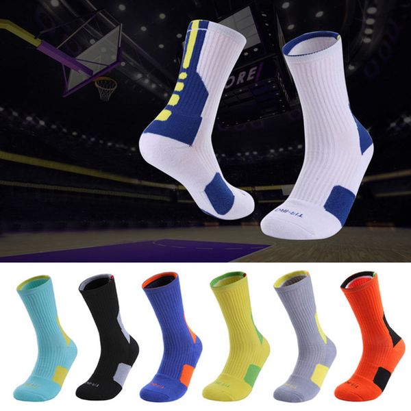 

men women sports sock football socks basketball sports anti slip socks 6 colors new anti slip soccer running absorb sweat, Black