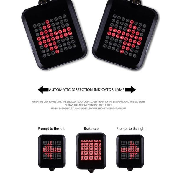 

велосипедные фары 64led велосипедов света автоматический индикатор направления taillight usb mtb велосипед безопасности предупреждение свет
