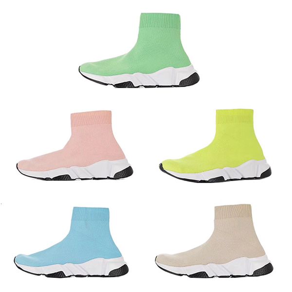 

2019 new arrival ice cream designer sneakers speed runner fashion shoes sock triple black boots red flat trainer men women casual shoes