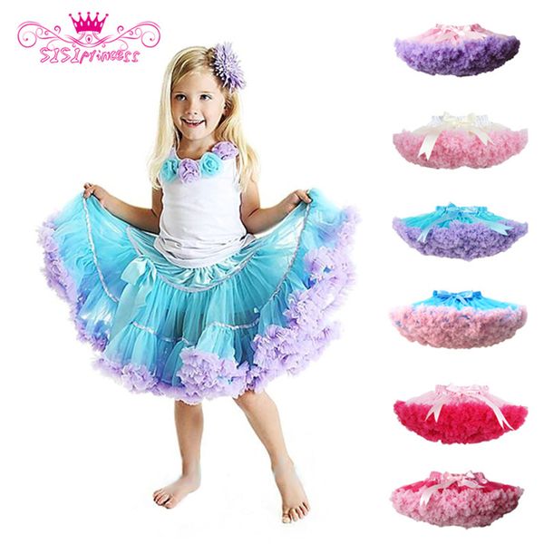 

factory outlets fashion fluffy chiffon pettiskirts tutu baby girls skirts princess skirt dance wear party clothes ing