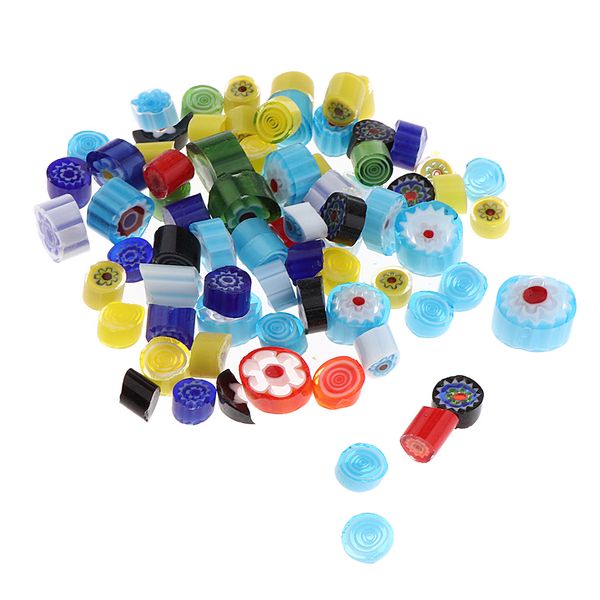 

28g millefiori glass beads irregular fusing glass loose beads mosaic tile supply art glass accessory
