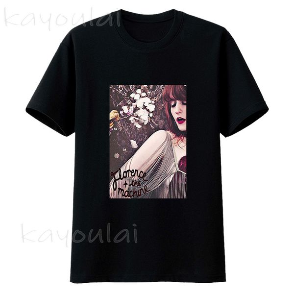 

harajuku vintage graphic 100% cotton men tees florence and the machine 2020 high as hope tour men t-shirt oversized, White;black