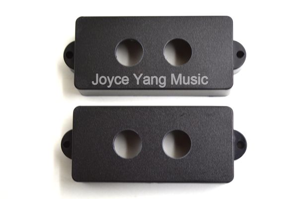 

niko 1 set of 2pcs electric p pb bass pickup covers 2 holes 17.5mm space matte black for fd precision bass guitar