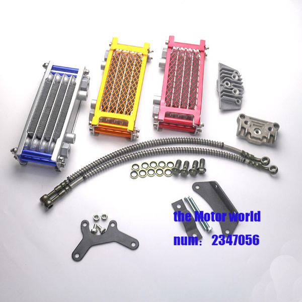 

for zongshen lifan 110cc 140cc monkey refires off-road motorcycle aluminum alloy oil cooler radiator 125cc dirt pit bike atv