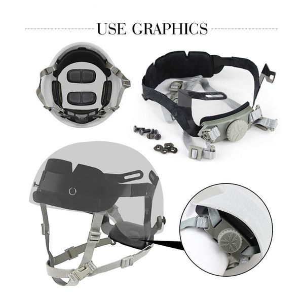 

aolikes outdoor paintball suspension adjustable helmet belt for hunting climbing helmet tactical accessories