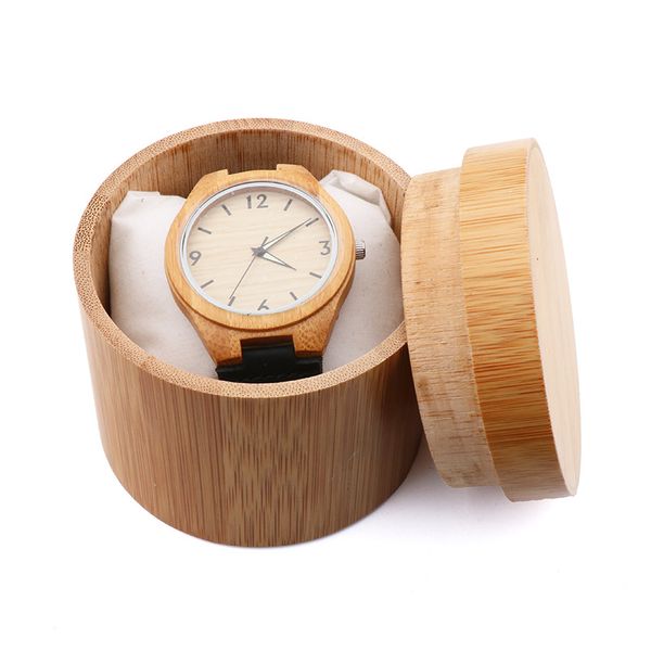 

handmabe bamboo watch case custom logo watch box, Black;blue
