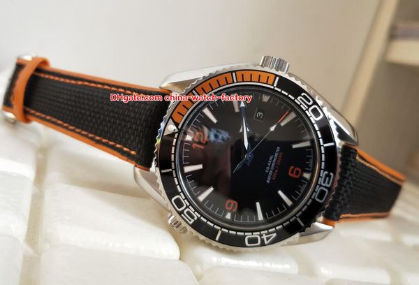 

items luxury orange 43.5mm planet ocean co-axial stainless steel transparent mechanical automatic mens watch watches, Slivery;brown