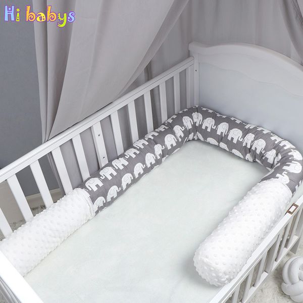 

200cm baby bed bumper cotton crib bumper newborn crib fence infant bed protector kids room decoration baby bedding set