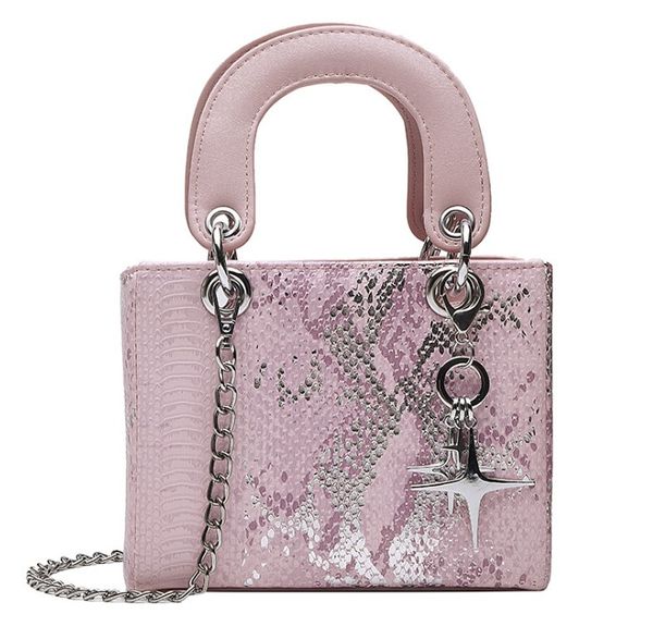 

змея печати плеча сумки женщин пу кожаный crossbody сумка самке печати серпантин малый цепи crossbody топ-ручка сумки